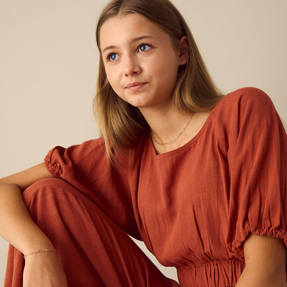 Anemone Smykkesæt - 18 karat forgyldt